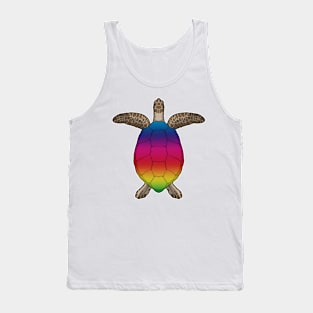 Turtle with Rainbow Colours Tank Top